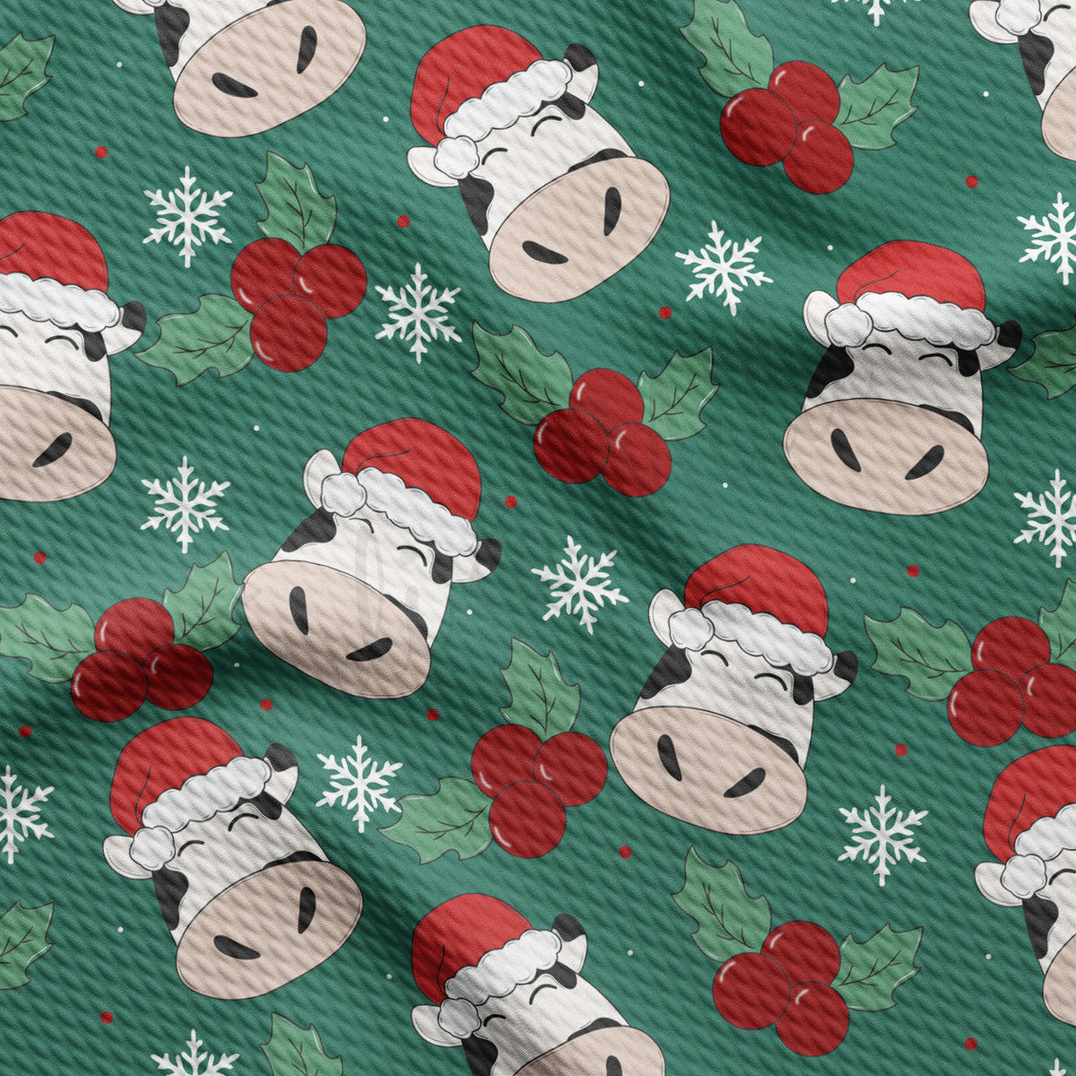 Cow Christmas Bullet Textured Fabric AA1904