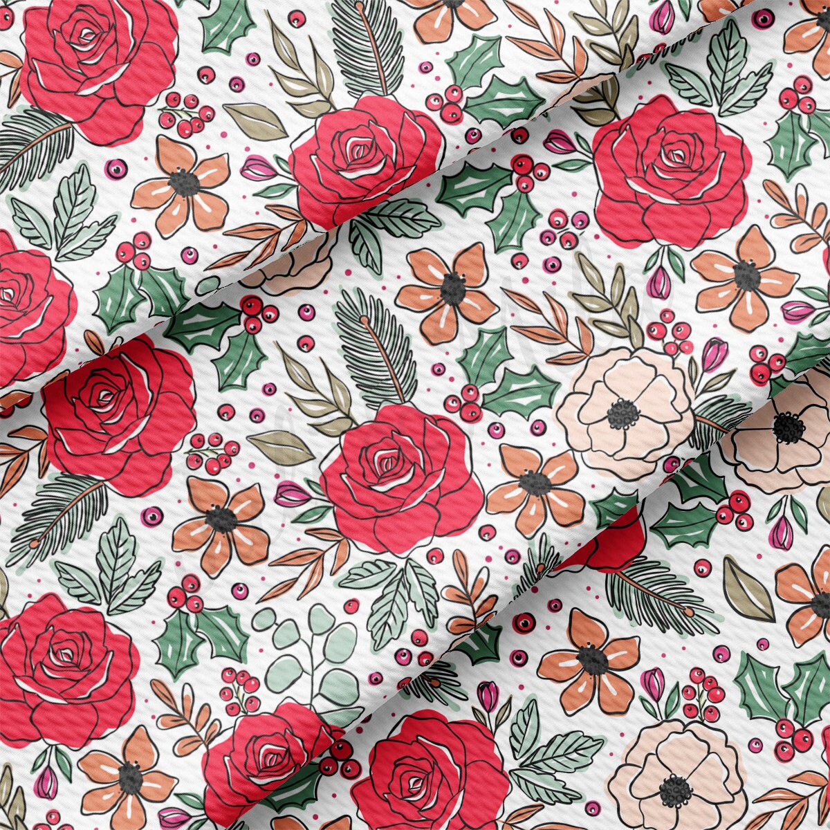 Christmas Bullet Textured Fabric AA1905