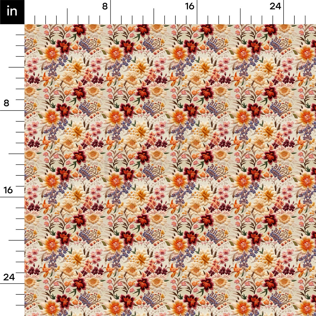 Embroidery Rib Knit Fabric RBK1929