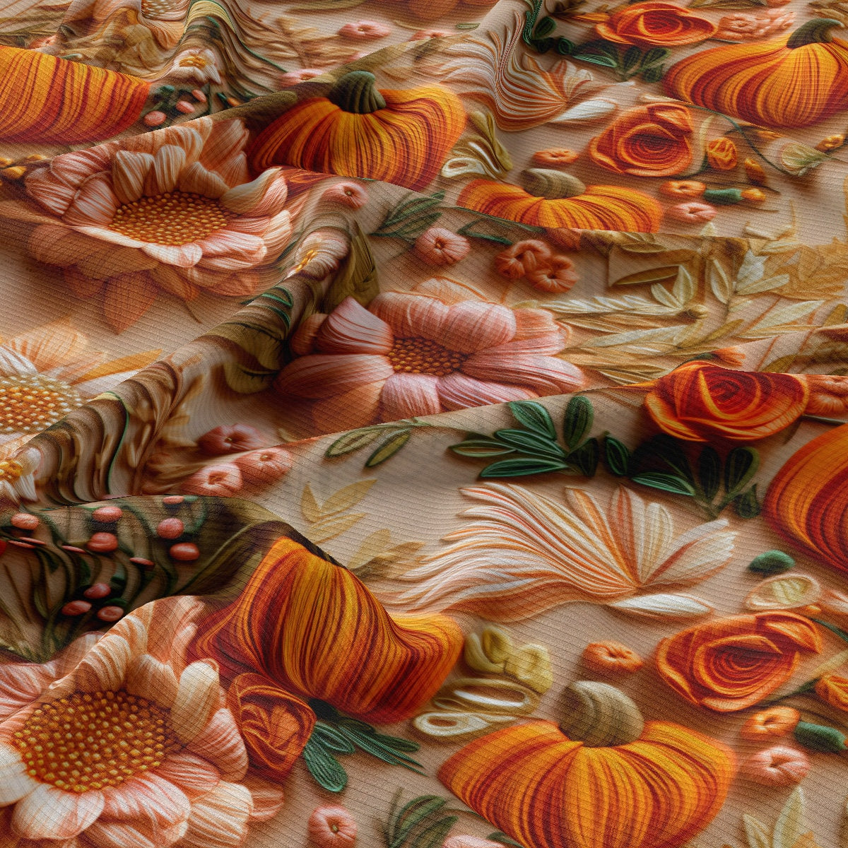 Embroidery Rib Knit Fabric RBK1932