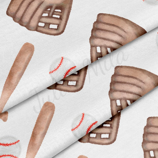 Baseball 100% Cotton Fabric By the Yard Printed in USA Cotton Sateen - Cotton Printed СTN1997 Sport