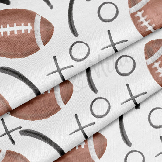 Football 100% Cotton Fabric By the Yard Printed in USA Cotton Sateen - Cotton Printed СTN1998 Sport
