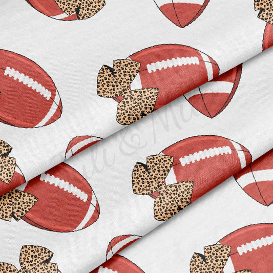 Football 100% Cotton Fabric By the Yard Printed in USA Cotton Sateen - Cotton Printed СTN1986 Sport