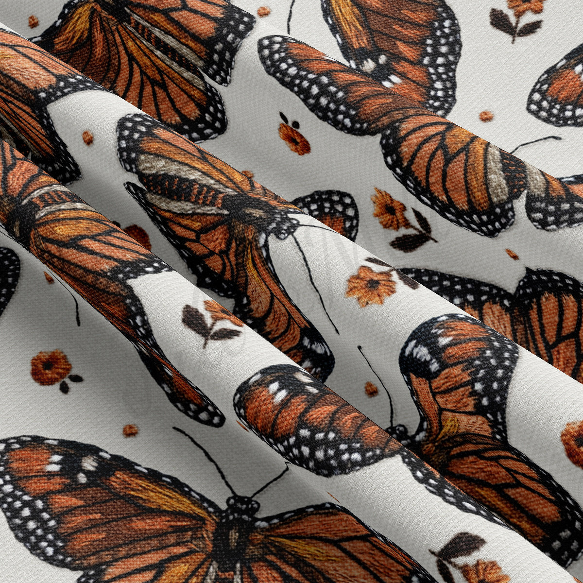 Butterflies Rib Knit Fabric RBK1978