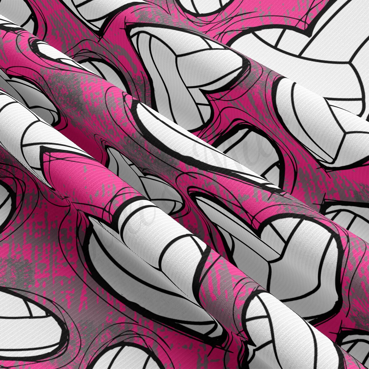 Volleyball Rib Knit Fabric RBK1992