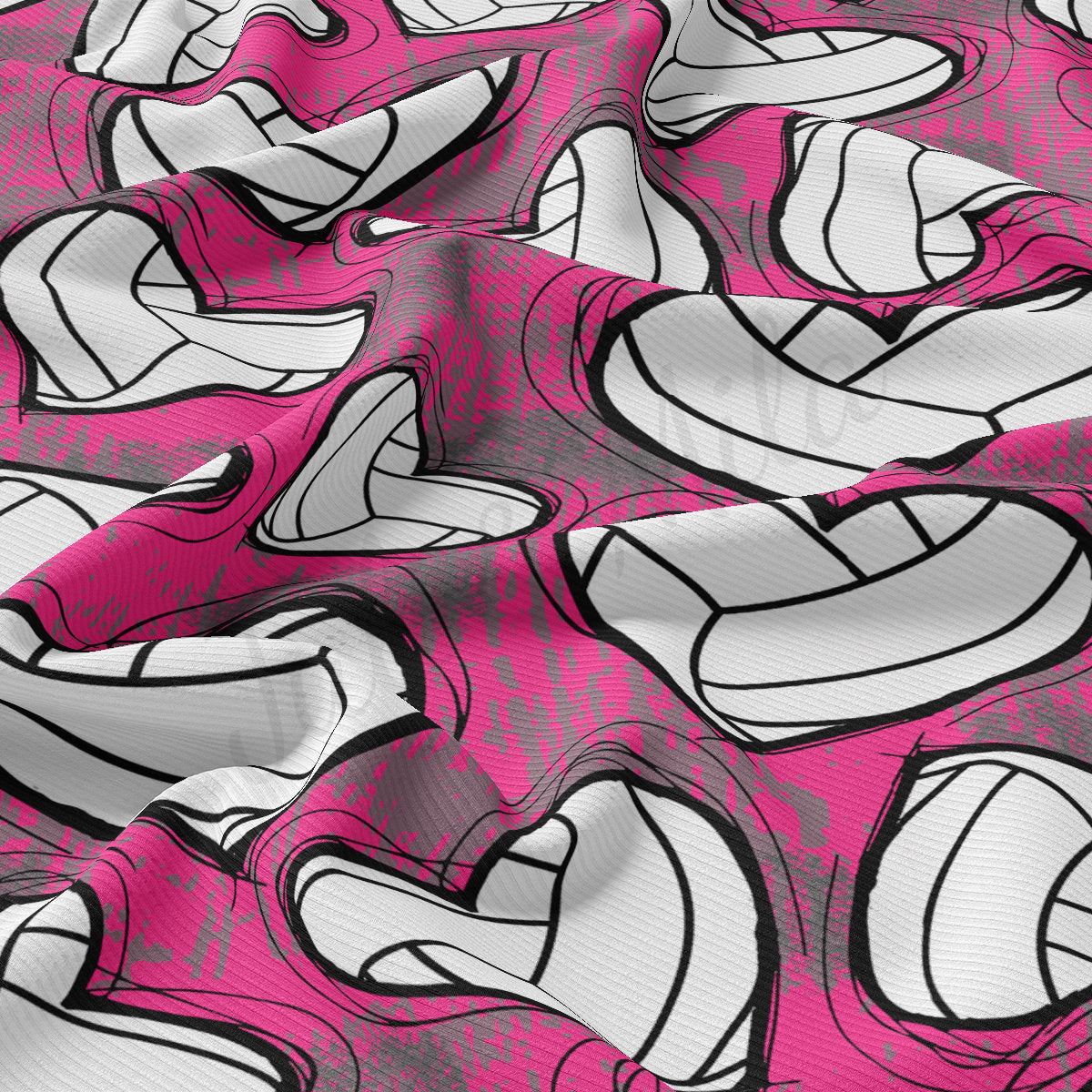 Volleyball Rib Knit Fabric RBK1992