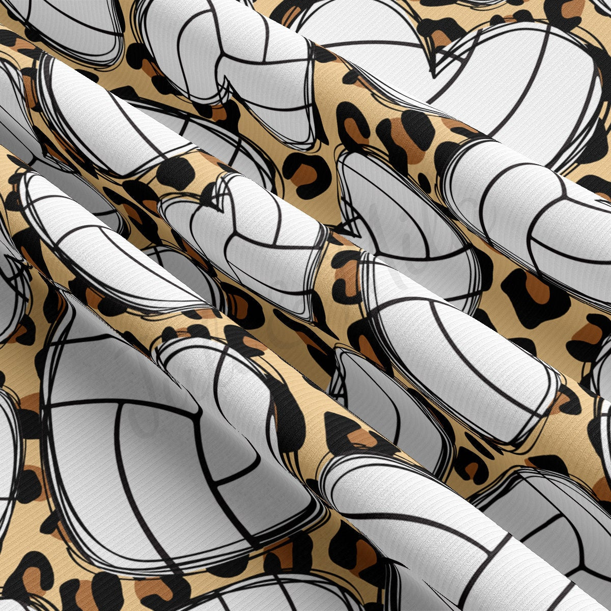 Volleyball Rib Knit Fabric RBK1996