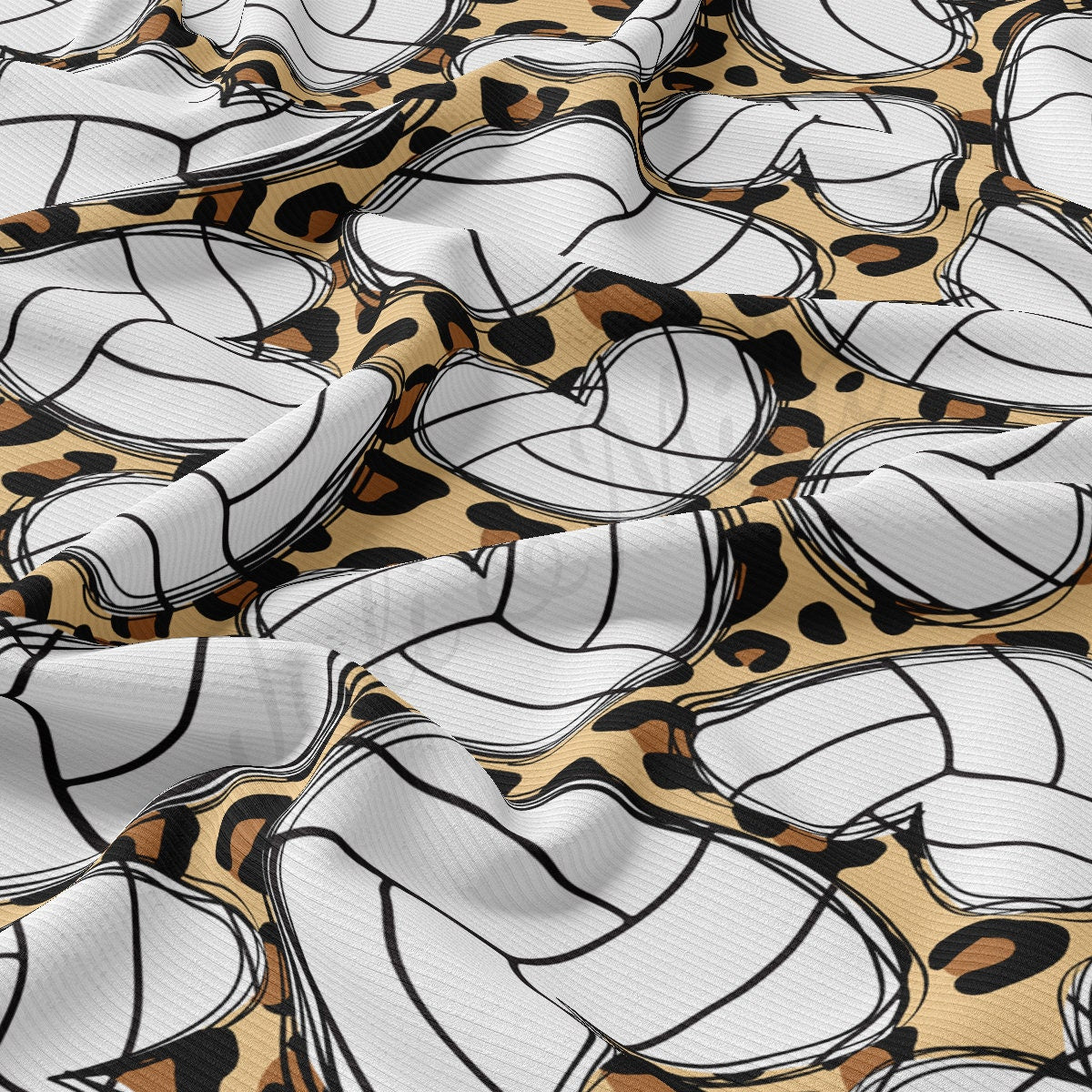 Volleyball Rib Knit Fabric RBK1996
