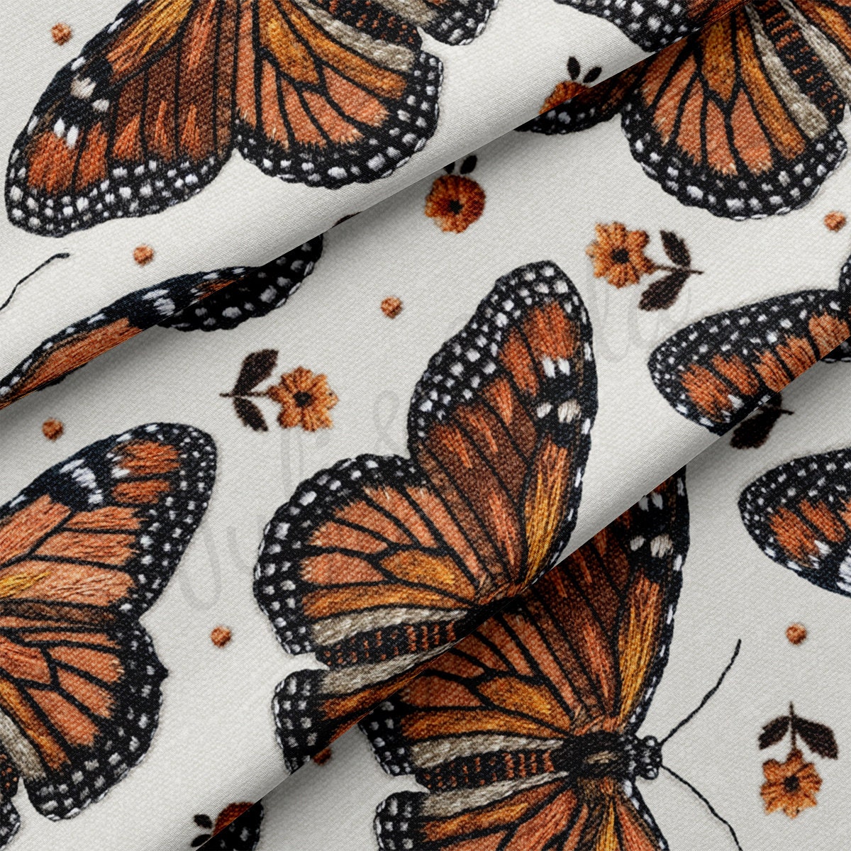 Butterflies Double Brushed Polyester Fabric DBP1978