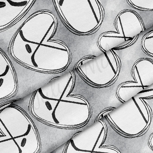 Hockey 100% Cotton Fabric By the Yard Printed in USA Cotton Sateen - Cotton Printed СTN1982 Sport