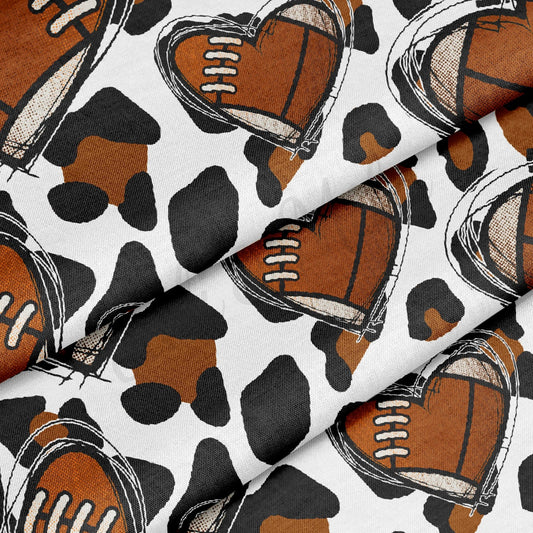 Football 100% Cotton Fabric By the Yard Printed in USA Cotton Sateen - Cotton Printed СTN1984 Sport