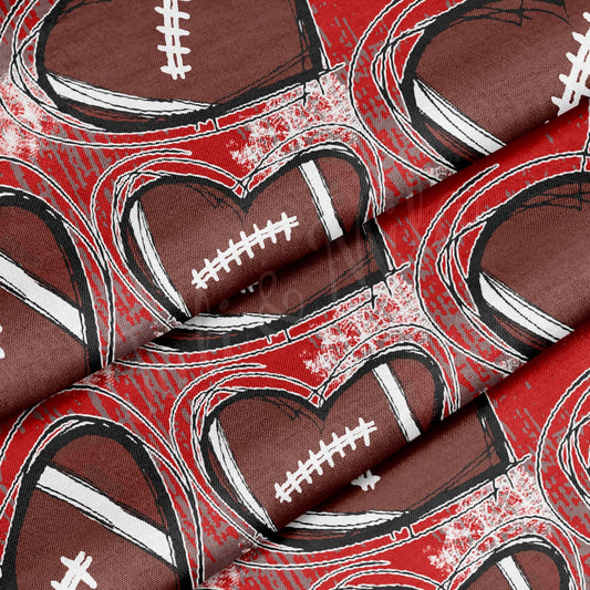 Football 100% Cotton Fabric By the Yard Printed in USA Cotton Sateen - Cotton Printed СTN1989 Sport