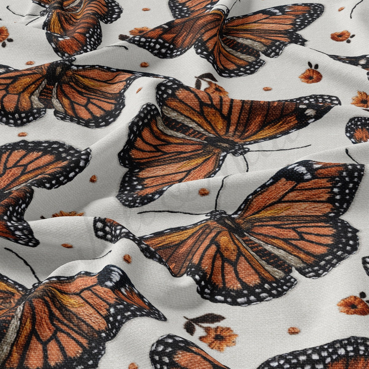 Butterflies Double Brushed Polyester Fabric DBP1978