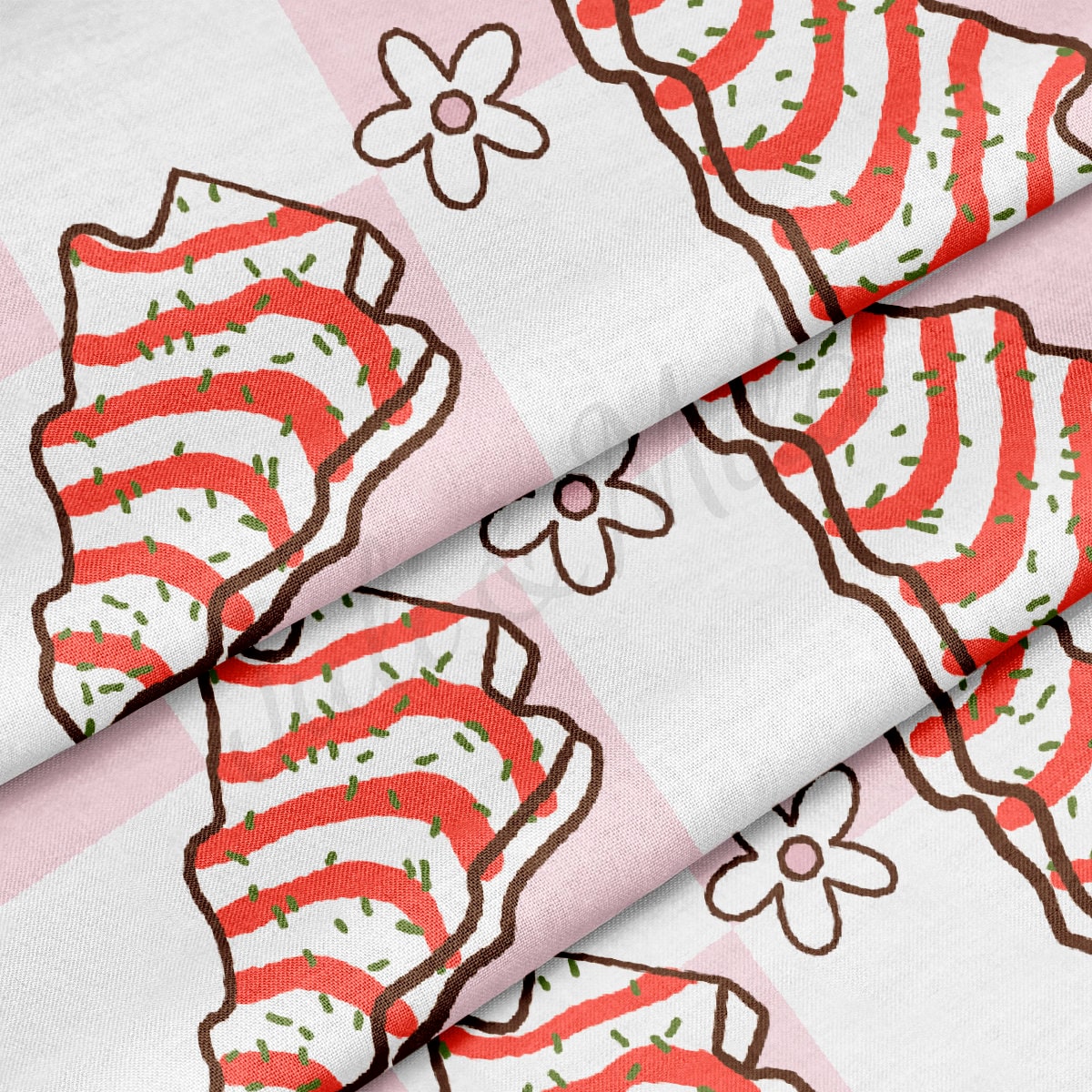100% Cotton Fabric By the Yard Printed in USA Cotton Sateen - Cotton CNT2012 Christmas