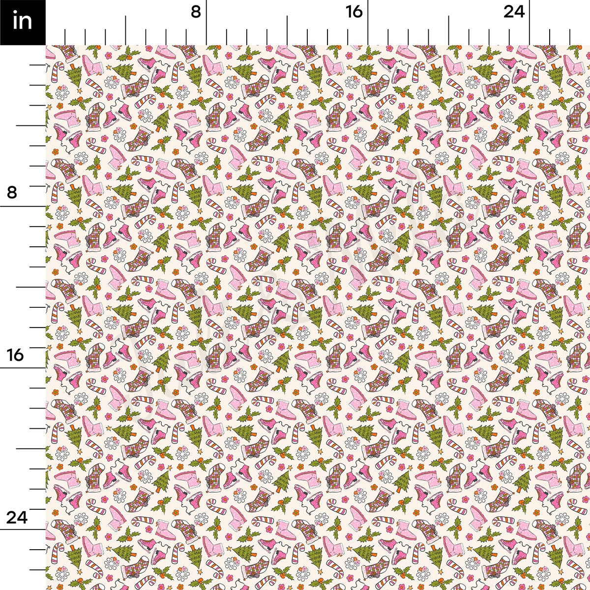 100% Cotton Fabric By the Yard Printed in USA Cotton Sateen - Cotton CNT2021 Christmas