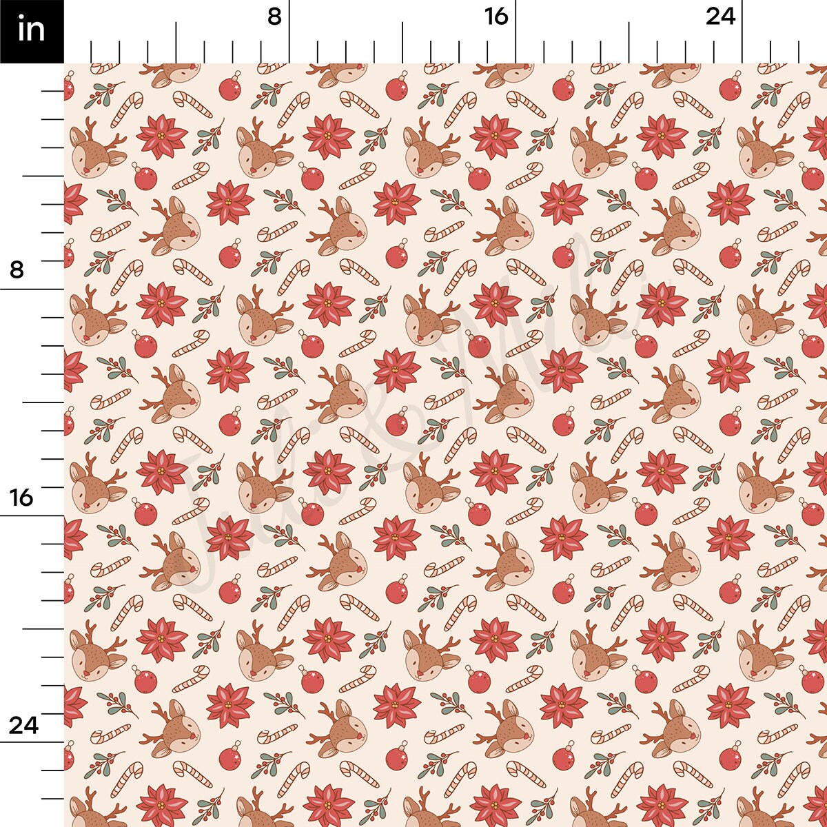 100% Cotton Fabric By the Yard Printed in USA Cotton Sateen - Cotton CNT2061 Christmas