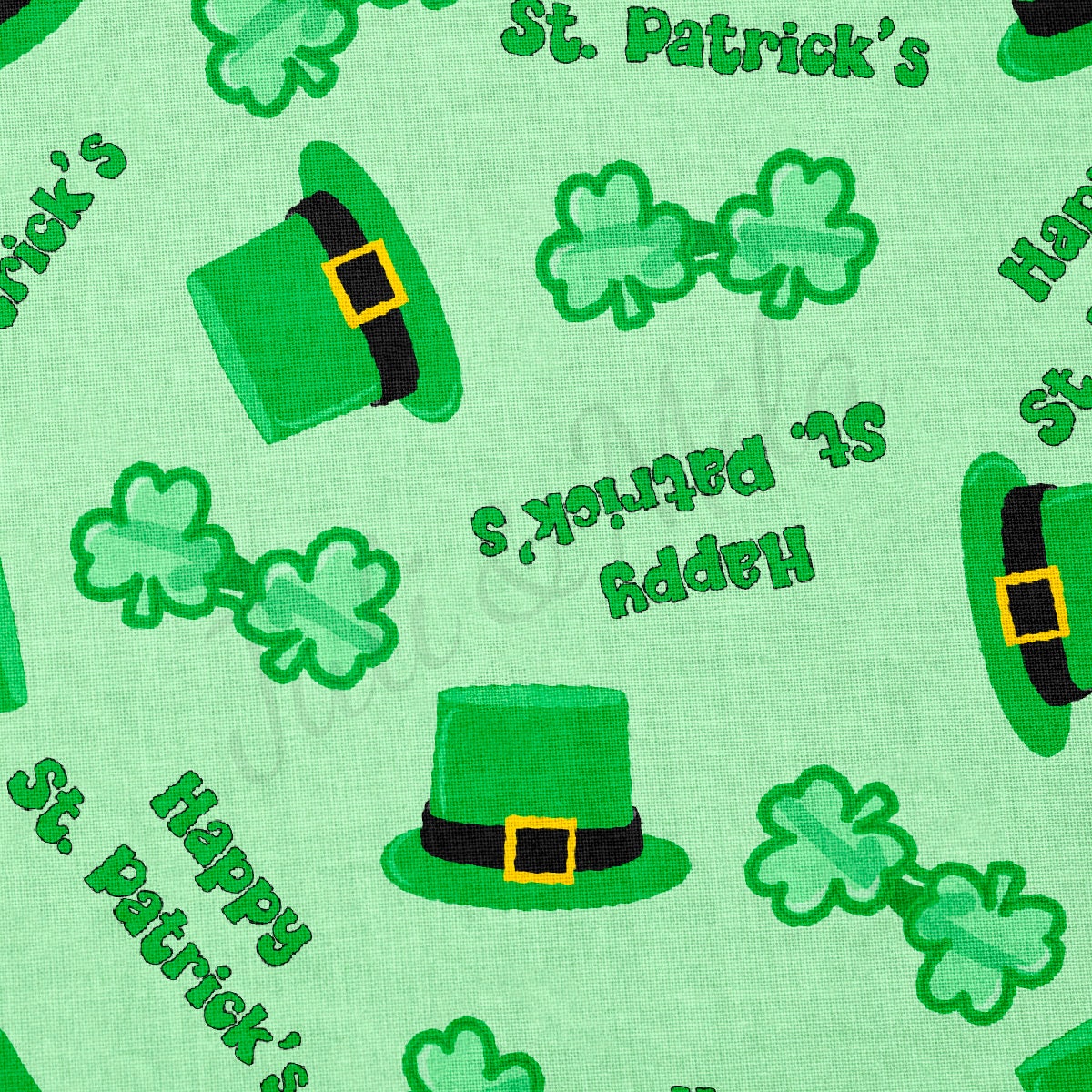 100% Cotton Fabric By the Yard Printed in USA Cotton Sateen - Cotton CNT2068 St. Patrick's Day