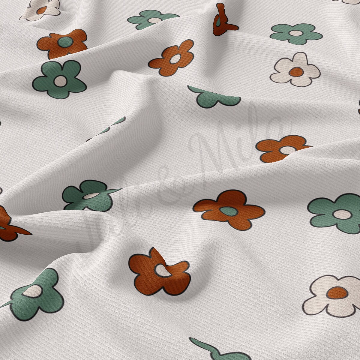 Christmas Rib Knit Fabric by the Yard Ribbed Jersey Stretchy Soft Polyester Stretch Fabric 1 Yard RBK2037