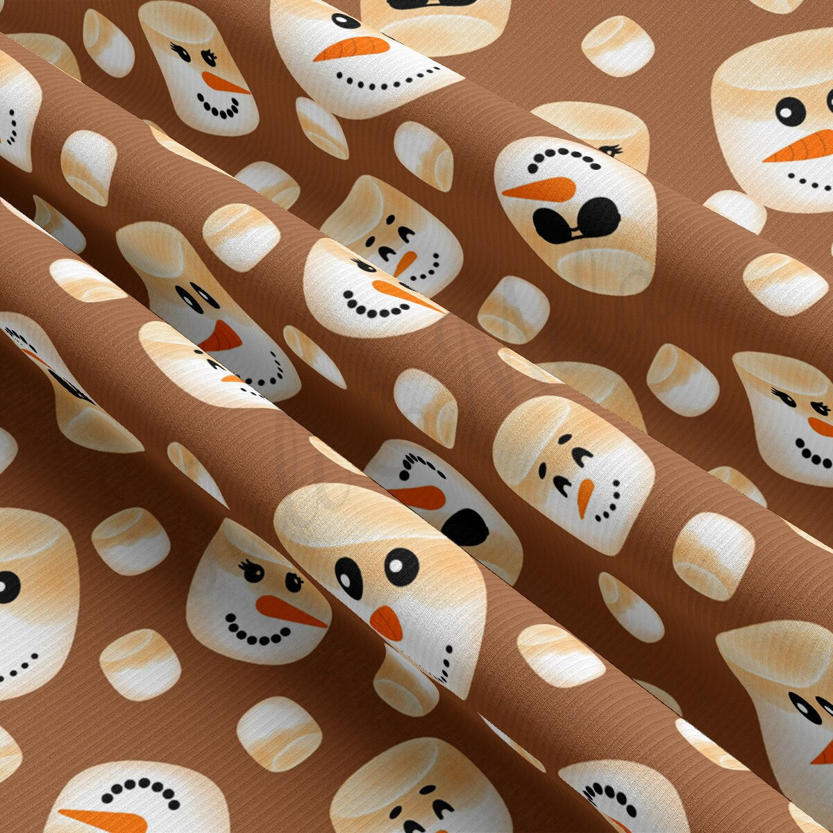 Christmas Rib Knit Fabric by the Yard Ribbed Jersey Stretchy Soft Polyester Stretch Fabric 1 Yard RBK2039