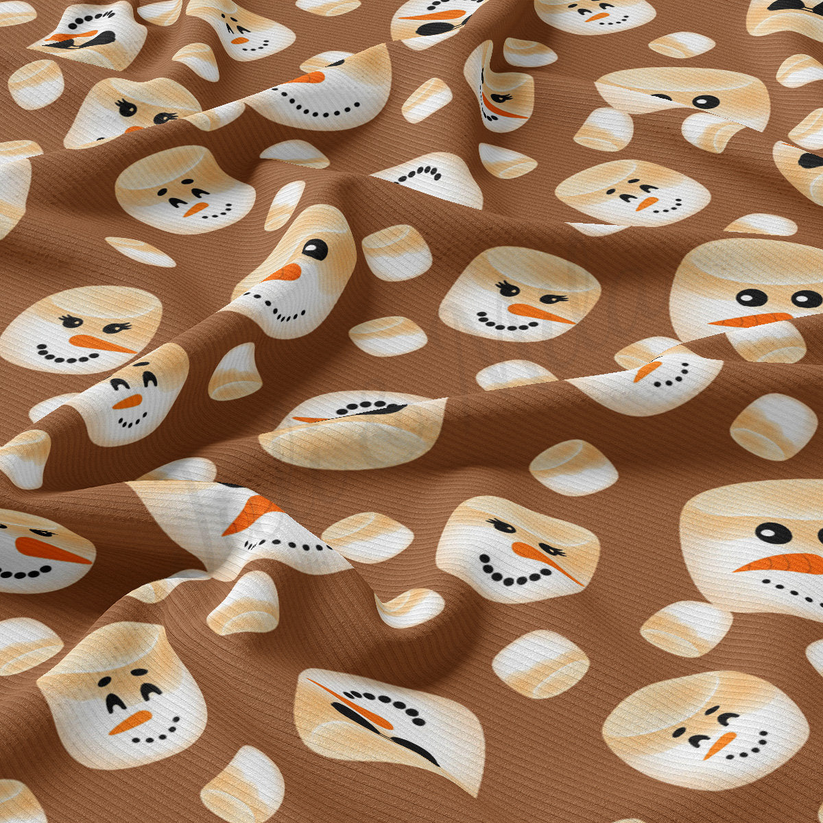 Christmas Rib Knit Fabric by the Yard Ribbed Jersey Stretchy Soft Polyester Stretch Fabric 1 Yard RBK2039