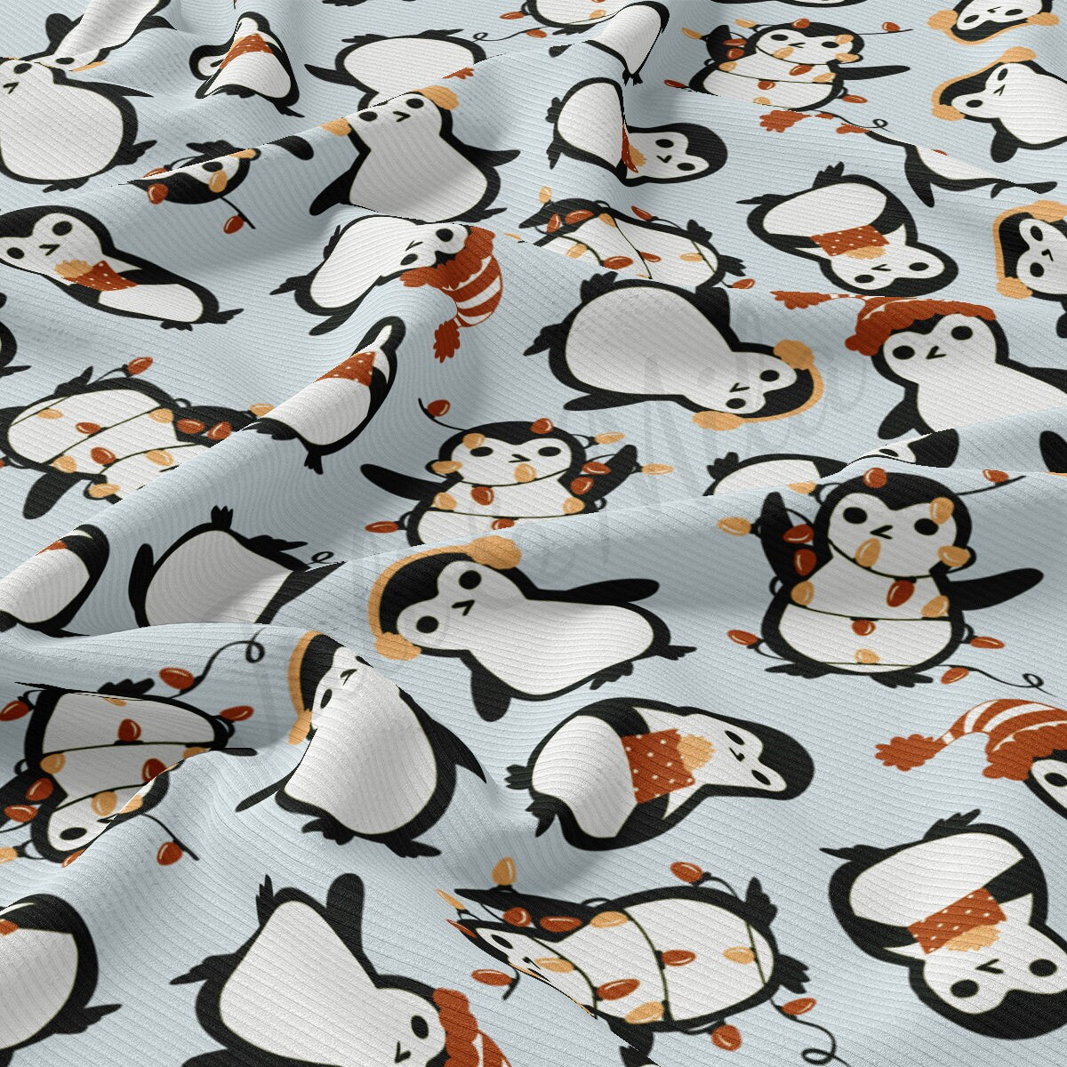Christmas Rib Knit Fabric by the Yard Ribbed Jersey Stretchy Soft Polyester Stretch Fabric 1 Yard RBK2051