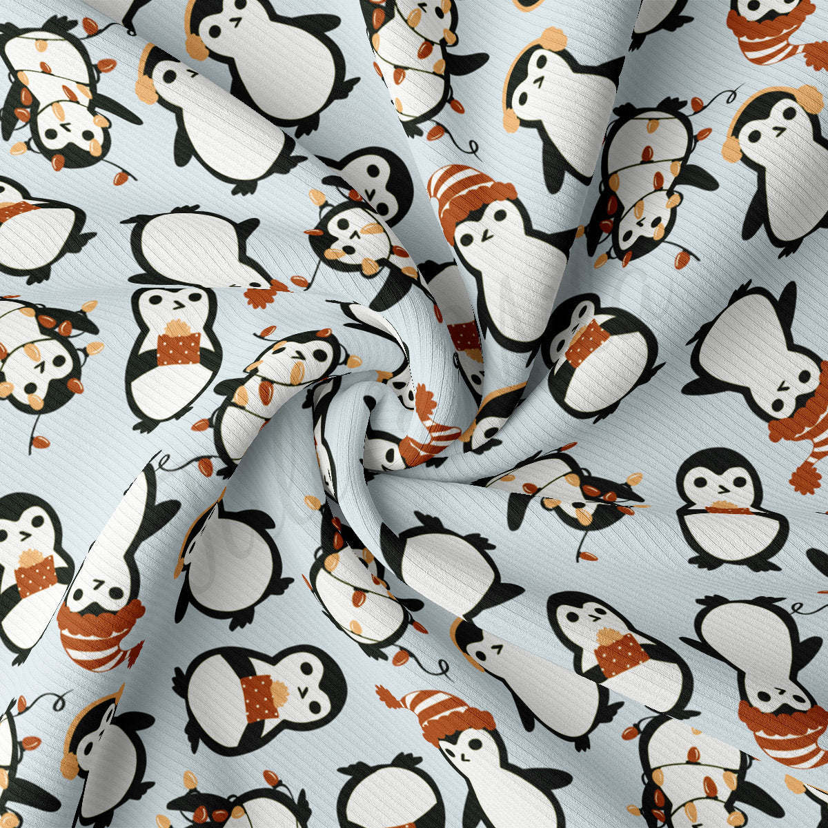 Christmas Rib Knit Fabric by the Yard Ribbed Jersey Stretchy Soft Polyester Stretch Fabric 1 Yard RBK2051