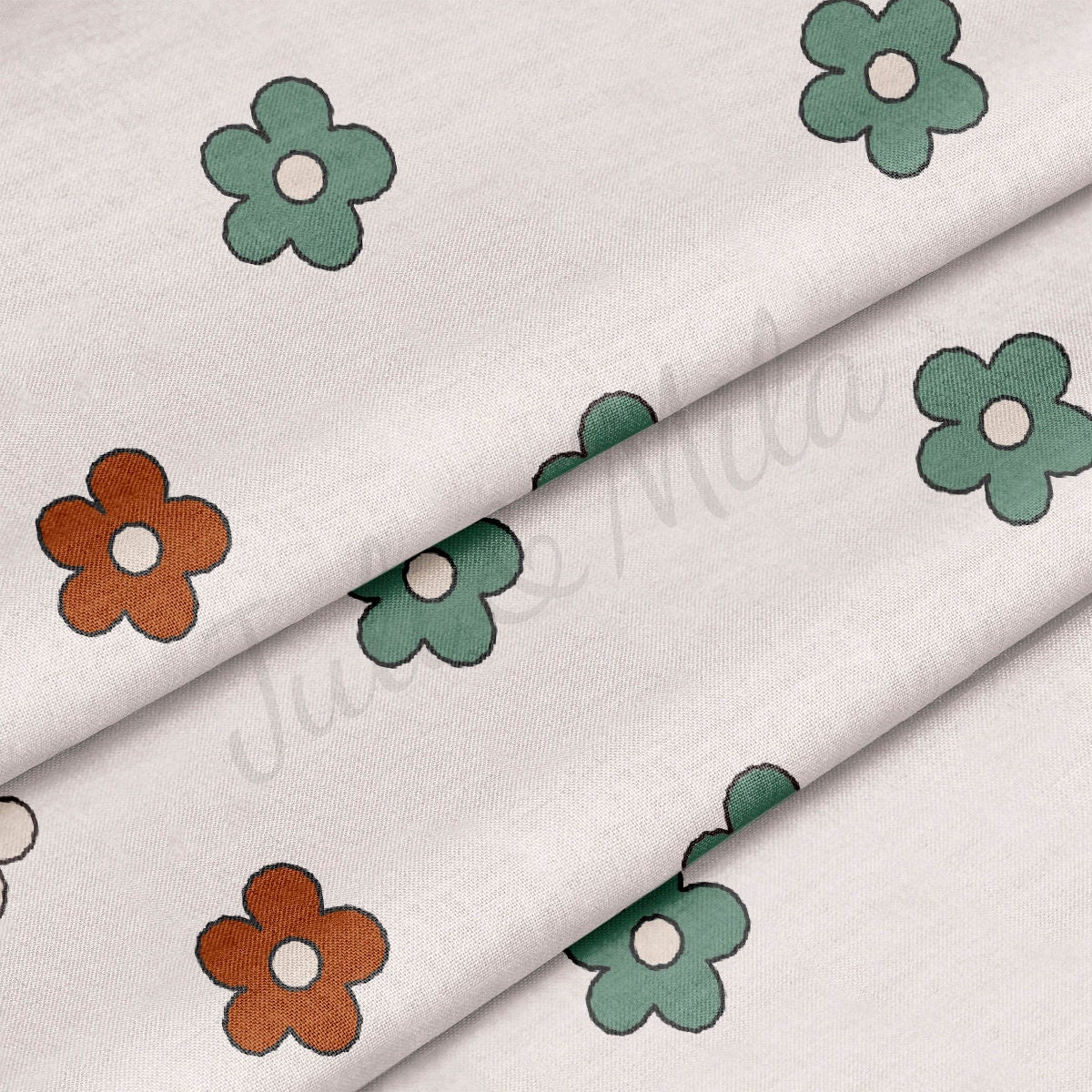 100% Cotton Fabric By the Yard Printed in USA Cotton Sateen - Cotton CNT2037