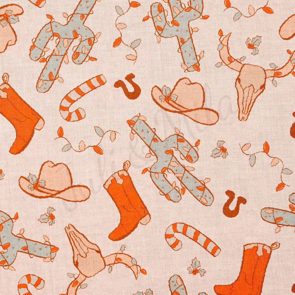 100% Cotton Fabric By the Yard Printed in USA Cotton Sateen - Cotton CNT2043 Christmas