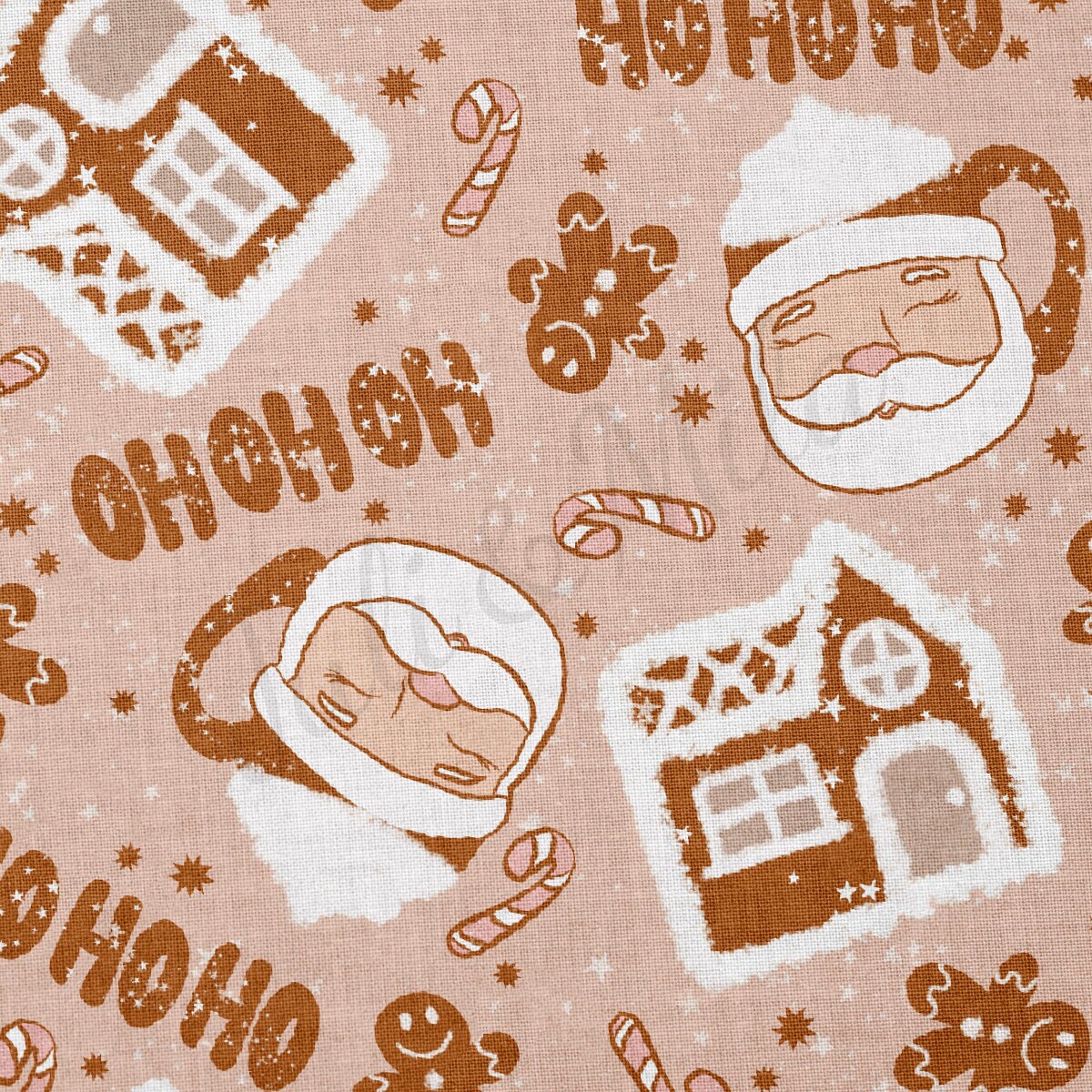 100% Cotton Fabric By the Yard Printed in USA Cotton Sateen - Cotton CNT2047 Christmas