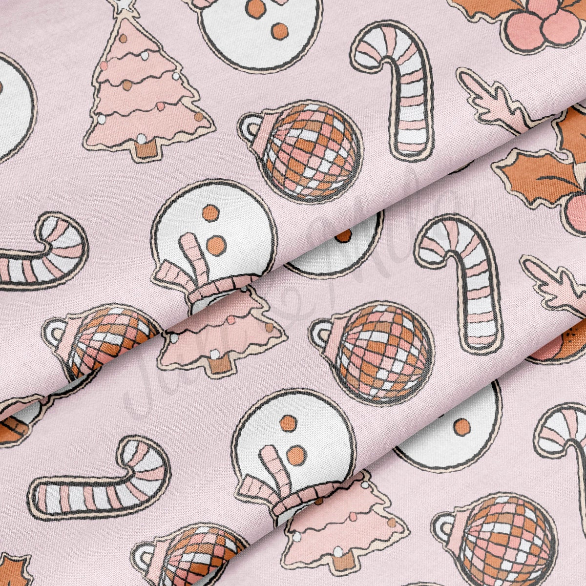 100% Cotton Fabric By the Yard Printed in USA Cotton Sateen - Cotton CNT2053 Christmas