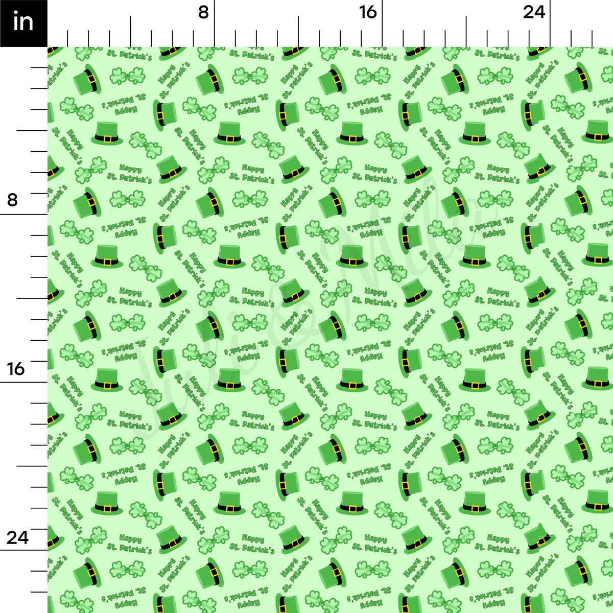 100% Cotton Fabric By the Yard Printed in USA Cotton Sateen - Cotton CNT2068 St. Patrick's Day