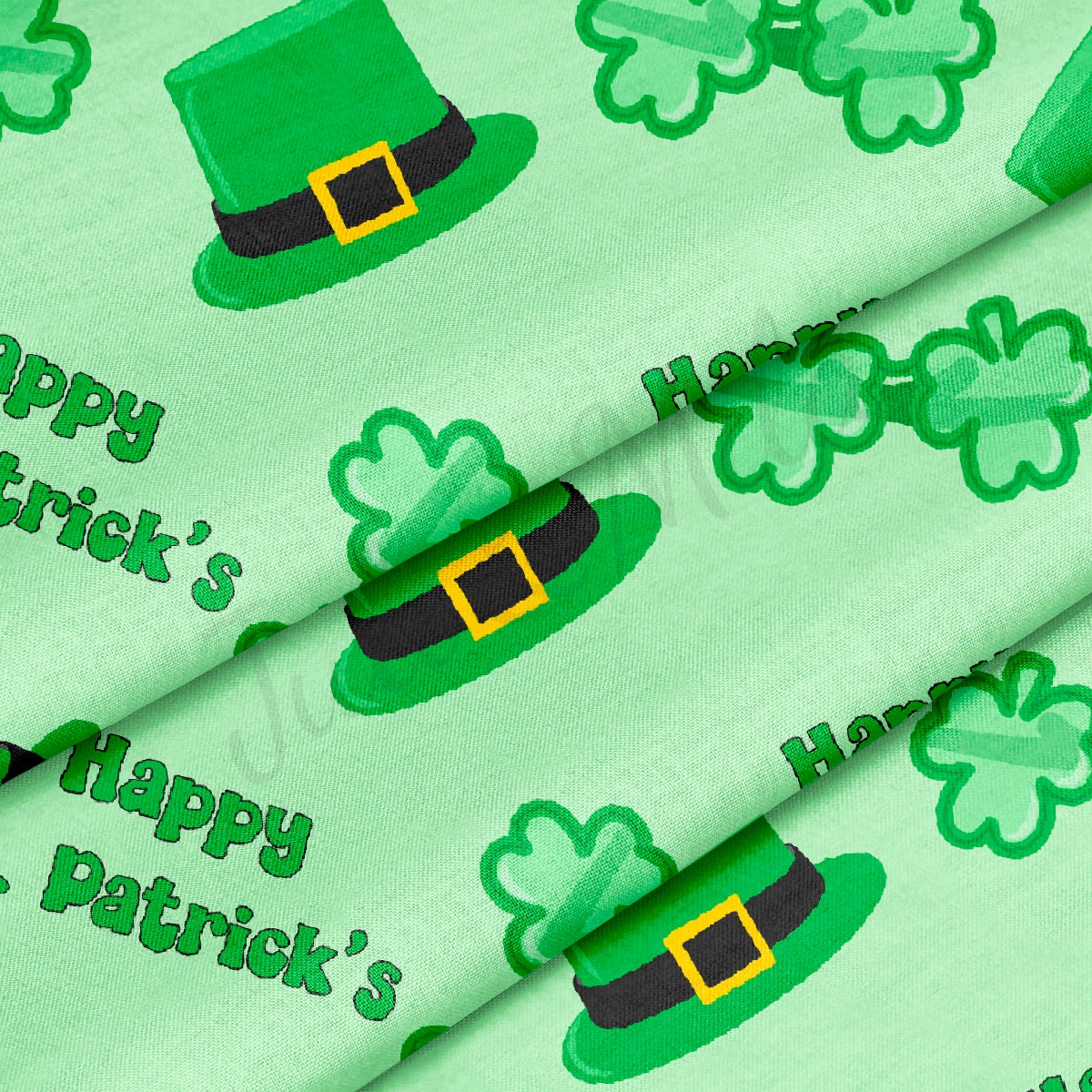 100% Cotton Fabric By the Yard Printed in USA Cotton Sateen - Cotton CNT2068 St. Patrick's Day