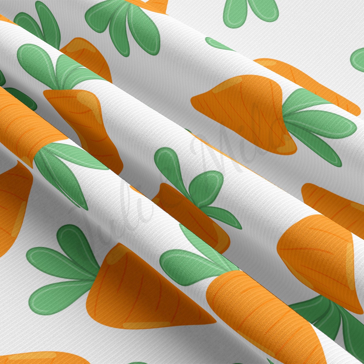 Easter Rib Knit Fabric by the Yard Ribbed Jersey Stretchy Soft Polyester Stretch Fabric 1 Yard RBK2004