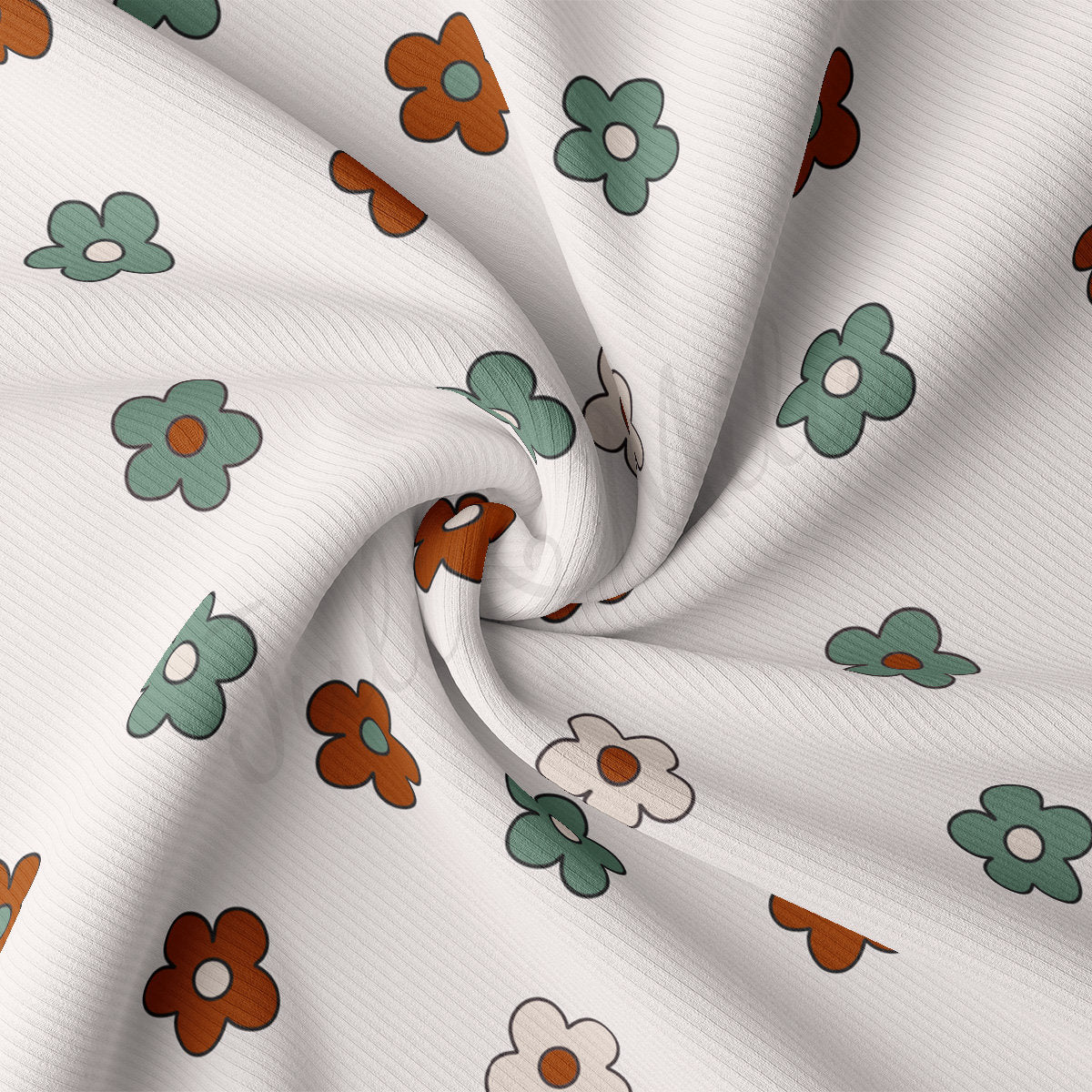 Christmas Rib Knit Fabric by the Yard Ribbed Jersey Stretchy Soft Polyester Stretch Fabric 1 Yard RBK2037