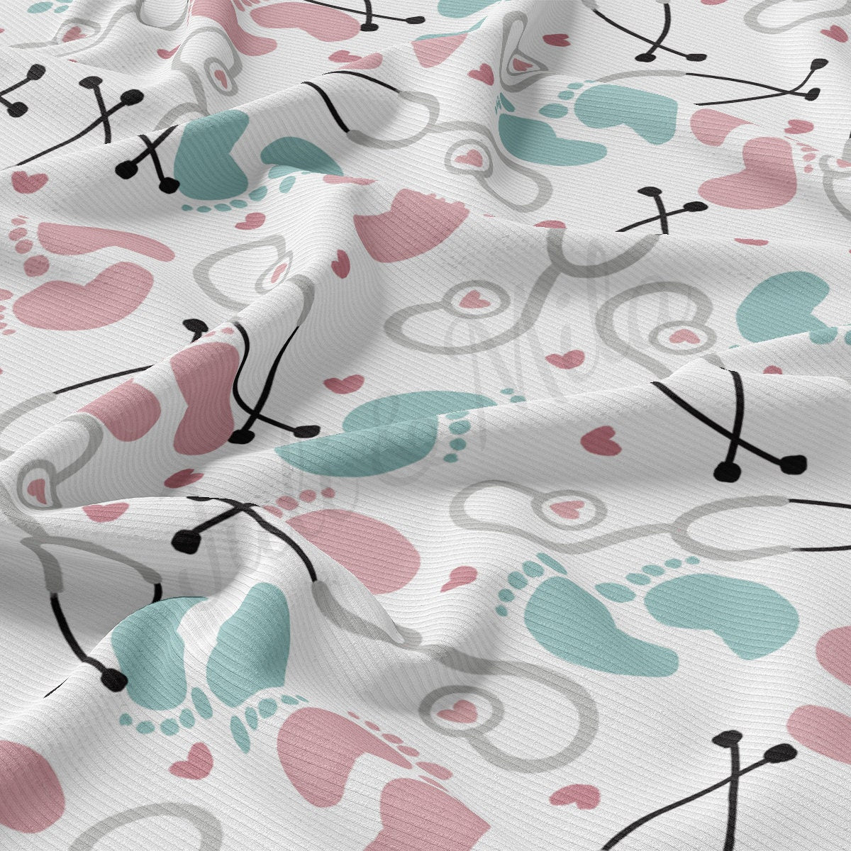 Rib Knit Fabric RBK2081 Labor and Delivery L&D Nurse