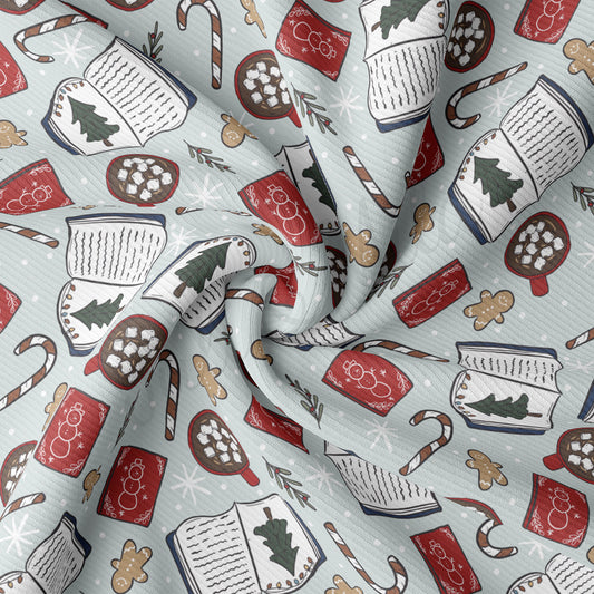 Rib Knit Fabric RBK2097 Christmas