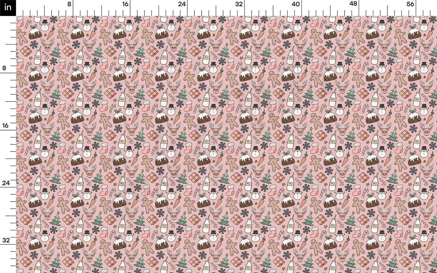 Rib Knit Fabric by the Yard Ribbed Jersey Stretchy Soft Polyester Stretch Fabric 1 Yard RBK2102 Christmas
