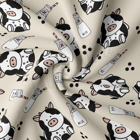 Rib Knit Fabric RBK2108 Cow