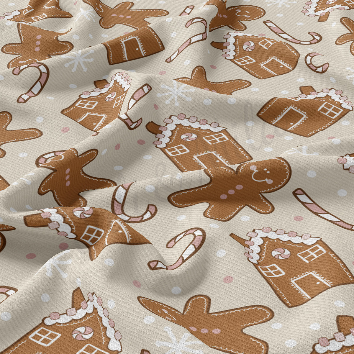 Rib Knit Fabric by the Yard Ribbed Jersey Stretchy Soft Polyester Stretch Fabric 1 Yard RBK2117 Christmas