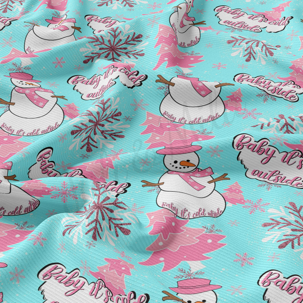 Rib Knit Fabric by the Yard Ribbed Jersey Stretchy Soft Polyester Stretch Fabric 1 Yard RBK2121 Christmas
