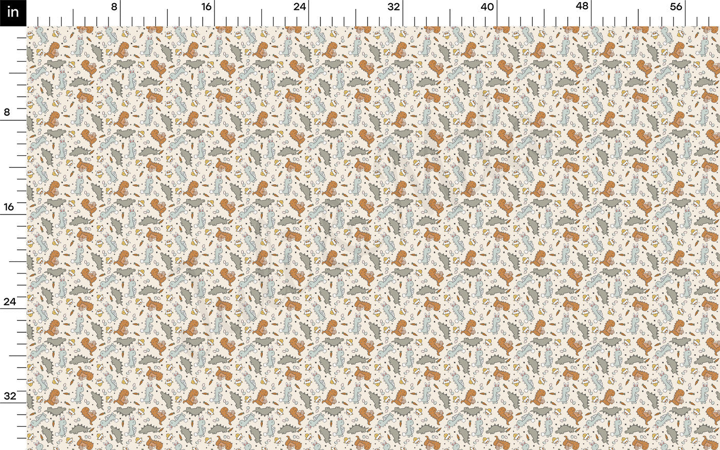 Rib Knit Fabric RBK2122 Easter Dino Dinosaur