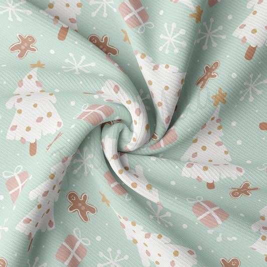 Rib Knit Fabric RBK2128 Christmas