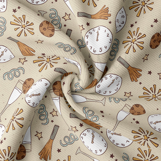 Rib Knit Fabric RBK2133 New Year's Day