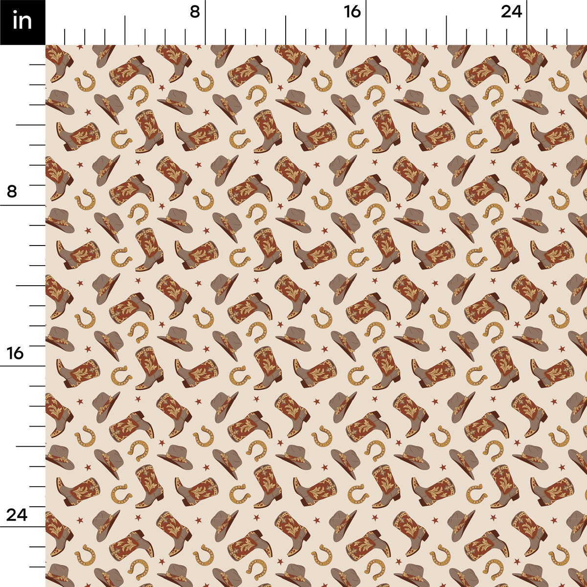 100% Cotton Fabric CTN2175 Boho Western