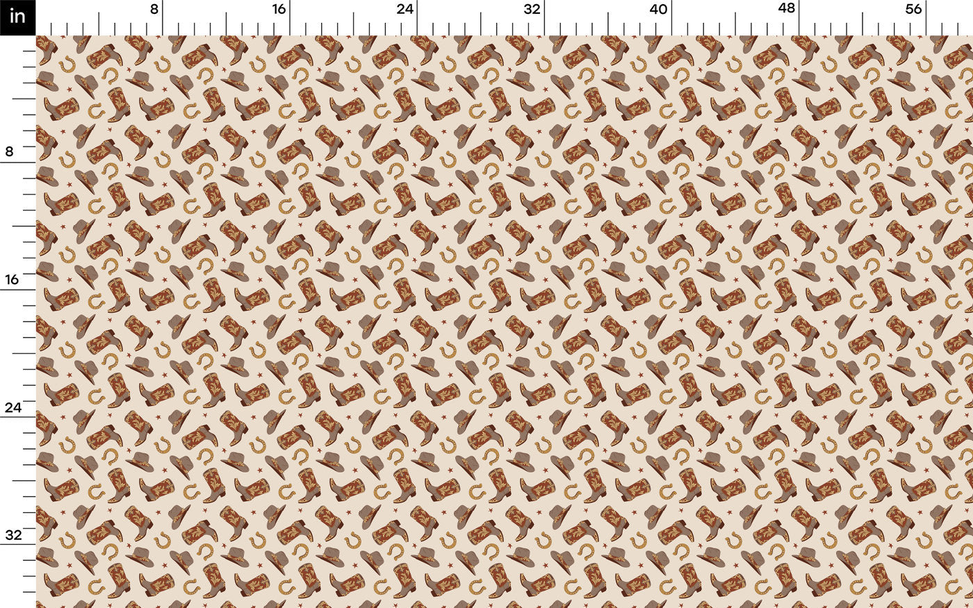 100% Cotton Fabric CTN2175 Boho Western