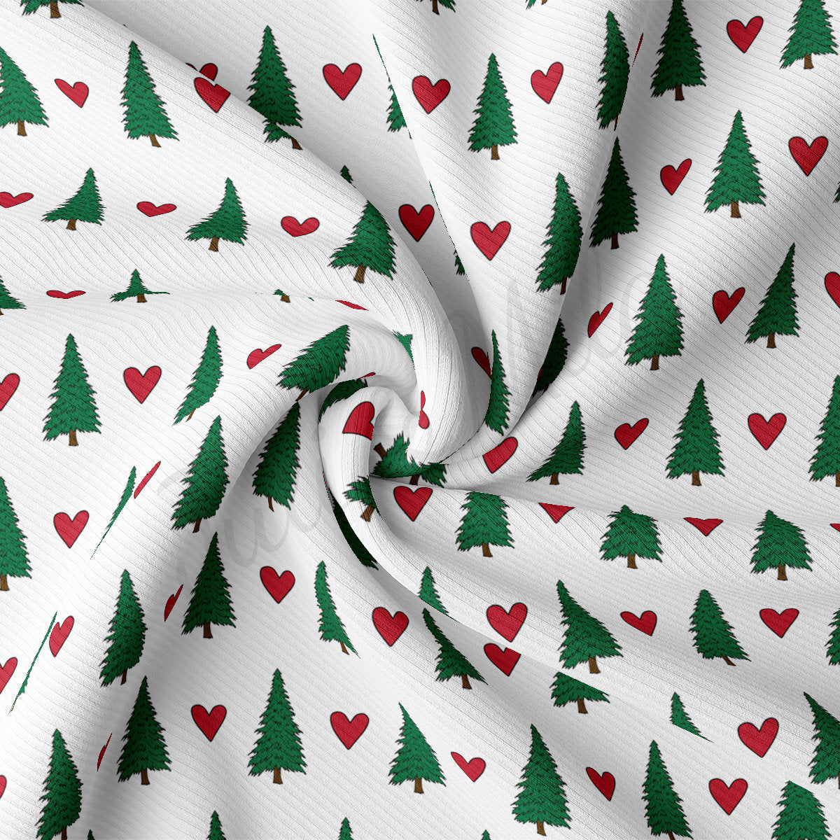Christmas Rib Knit Fabric by the Yard Ribbed Jersey Stretchy Soft Polyester Stretch Fabric 1 Yard RBK2169