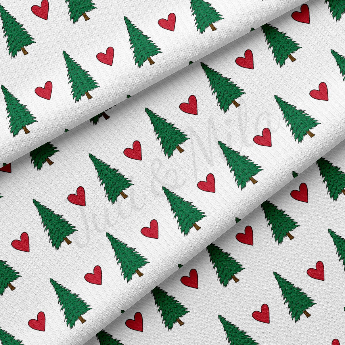 Christmas Rib Knit Fabric by the Yard Ribbed Jersey Stretchy Soft Polyester Stretch Fabric 1 Yard RBK2169