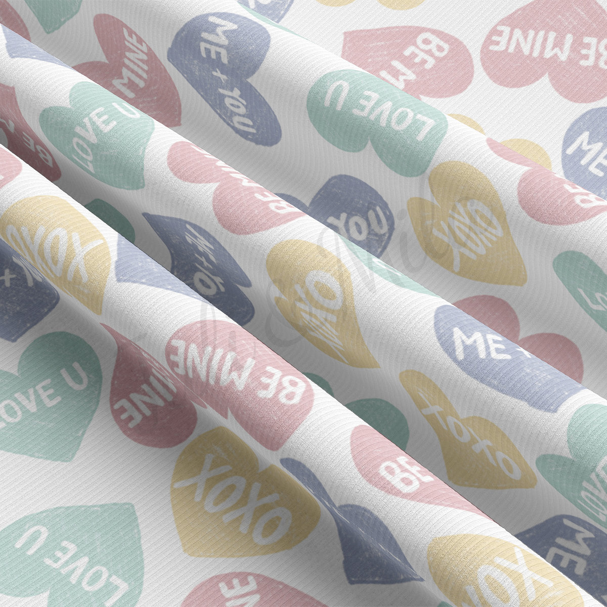 Rib Knit Fabric RBK2203 Valentine's Day