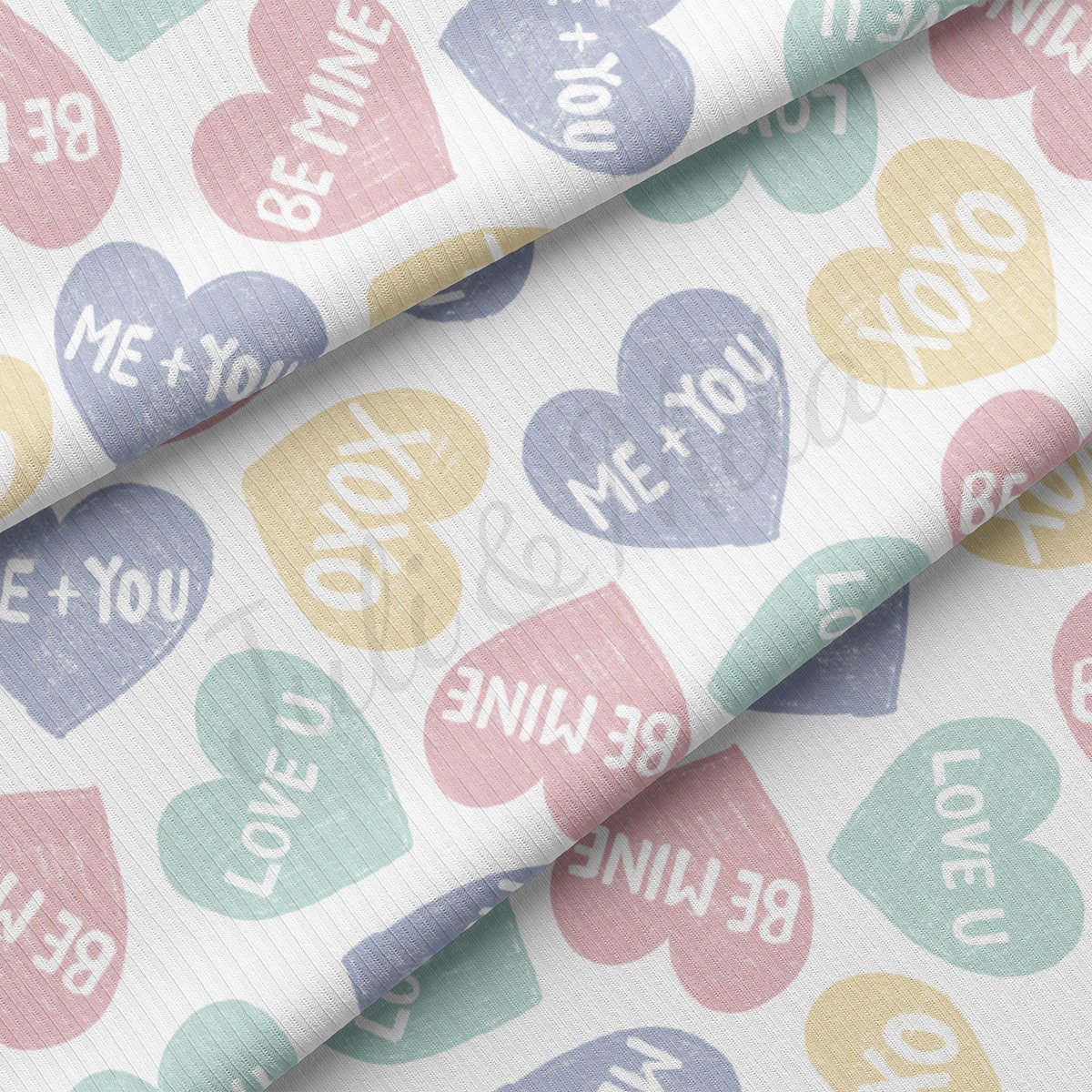 Rib Knit Fabric RBK2203 Valentine's Day