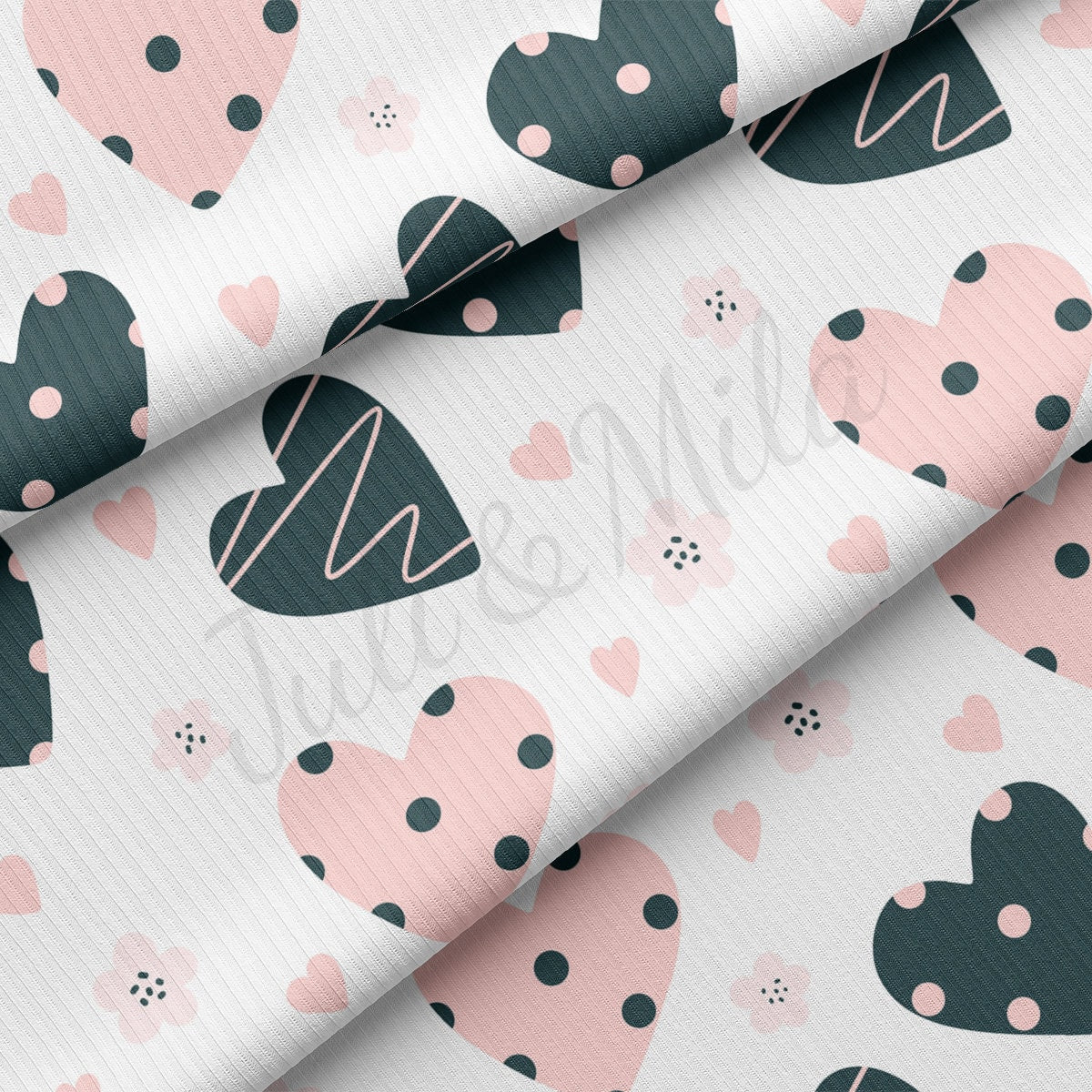 Rib Knit Fabric RBK2216 Valentine's Day